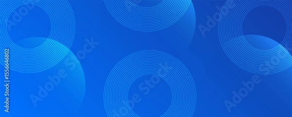Fototapeta Abstract blue circle background with subtle blue gradient. Featuring geometric patterns, ideal for modern designs, digital projects, banners and creative visual presentations.