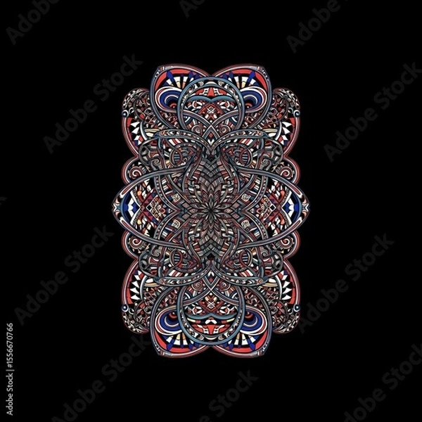 Obraz Incredible, amazing, mind-blowing optical illusion isolated against a black background, contrast, depth perception, hallucination, impossible geometry, visual distortion, perspective, geometric