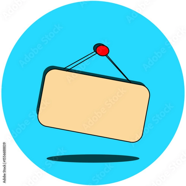Obraz Clean blank signboard for 'We Are Hiring' announcements. Ideal for job vacancies, recruitment, and career opportunities. Customizable space for your message. Modern vector illustration.