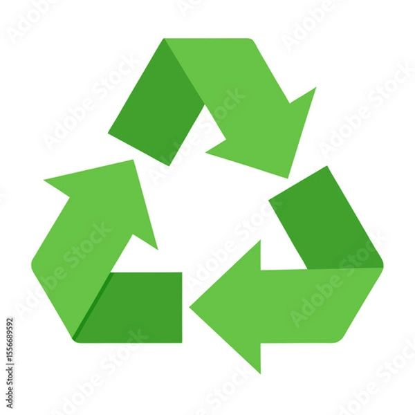 Fototapeta recycle symbol on white background