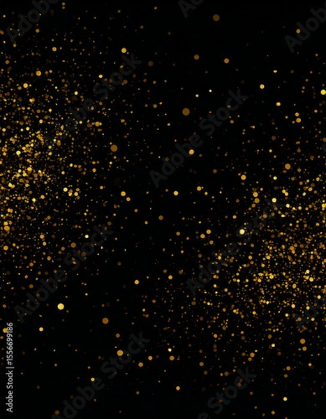 Obraz 金色のきらめきと黒背景