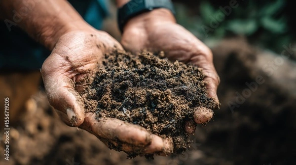 Obraz Hands Holding Soil