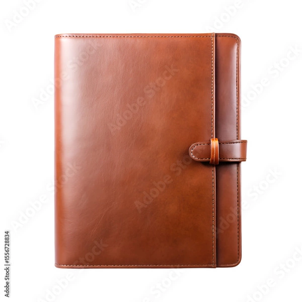 Obraz brown leather notebook isolated
