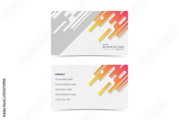 Fototapeta modern and futuristic blank business card design template
