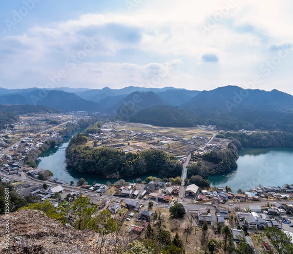 Obraz 岐阜県 遠見岩からの風景