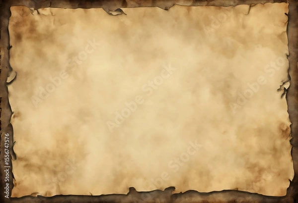 Fototapeta Aged Parchment Paper Texture Antique Background for Design Projects