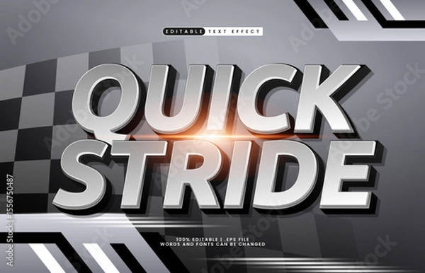 Obraz quick stride editable text effect with a fast and speed text effect