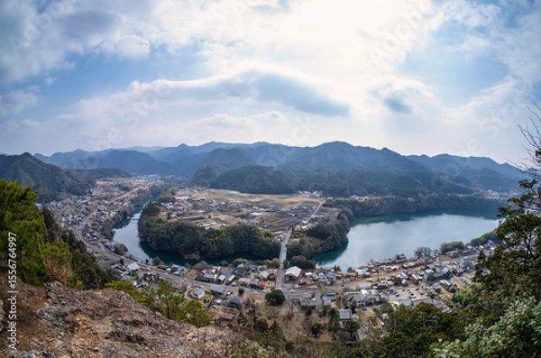 Obraz 岐阜県 遠見岩からの風景