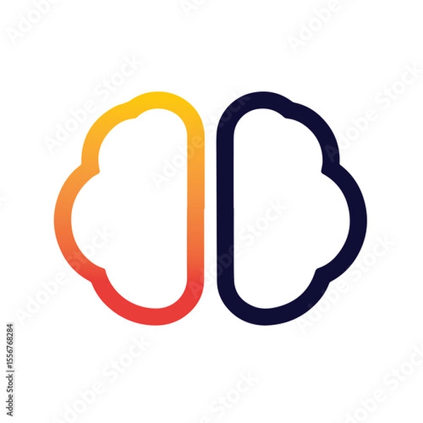 Fototapeta Brain Logo Vector Art  Icons  and Graphics