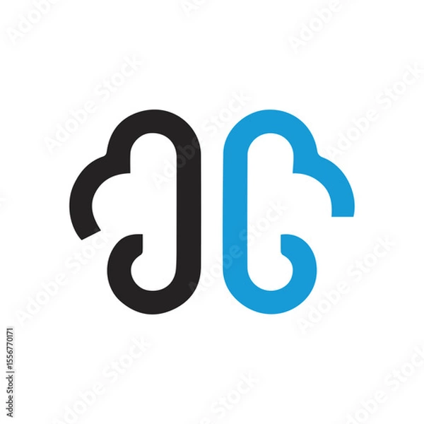 Fototapeta Brain Logo Vector Art  Icons  and Graphics