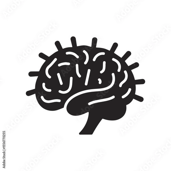 Fototapeta Brain Logo Vector Art  Icons  and Graphics