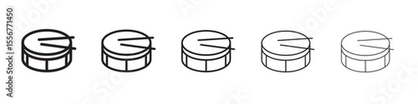 Fototapeta Conga drum icon thin flat outline style vector sign
