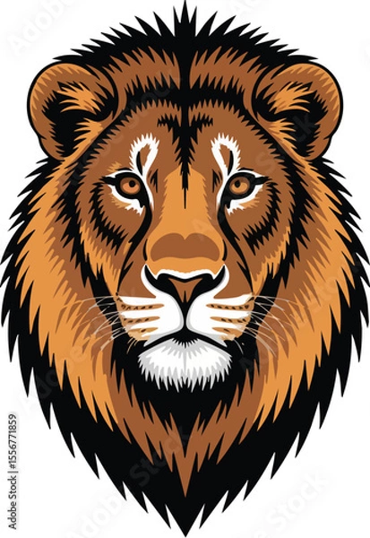 Obraz Lion Head Vector Icon Illustration