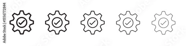 Fototapeta Easy Installation icon thin flat outline style vector sign