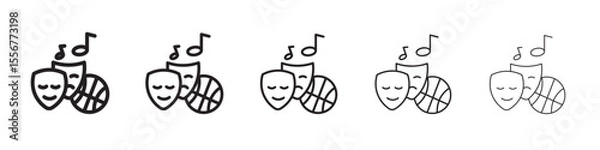 Obraz Extracurricular activities icon thin flat outline style vector sign