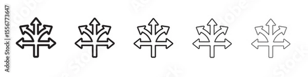 Fototapeta Flexibility icon thin flat outline style vector sign