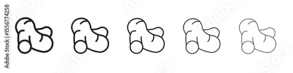 Fototapeta ginger icon thin flat outline style vector sign