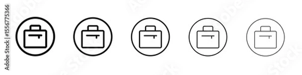 Fototapeta Job opportunity icon thin flat outline style vector sign