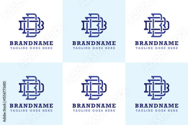Fototapeta Letters BDB BBD DBB BDD DBD DDB Monogram Logo Set, suitable for any brand