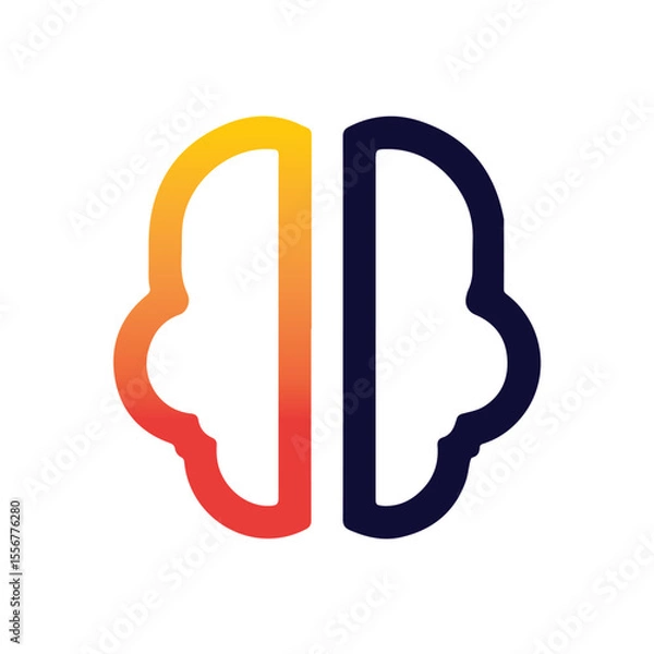 Fototapeta Brain Logo Vector Art  Icons  and Graphics