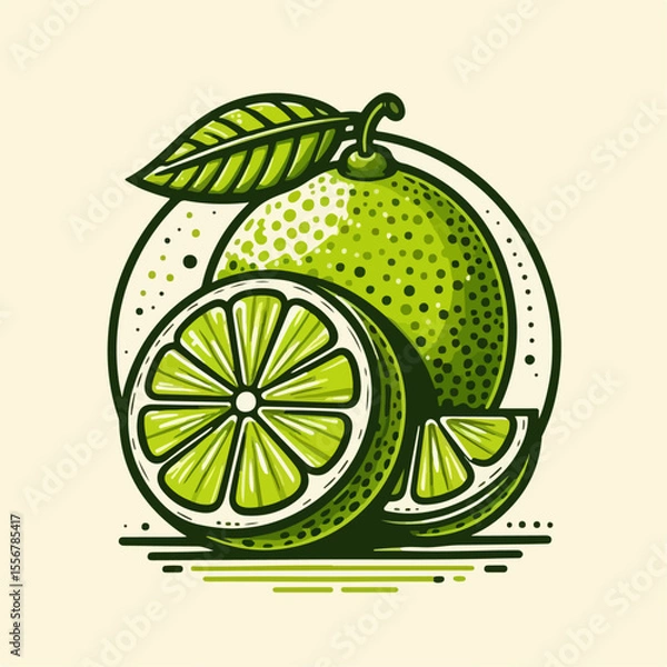 Obraz lime illustraion 
