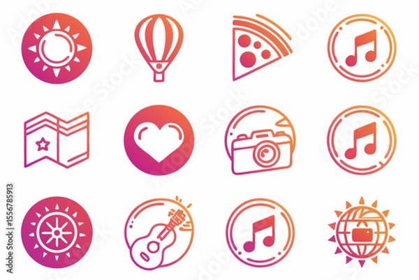 Fototapeta set of easter eggs