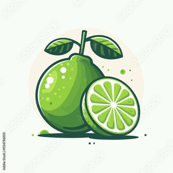 Obraz lime illustraion 