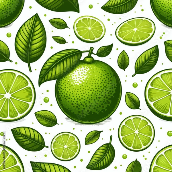 Obraz lime illustraion 
