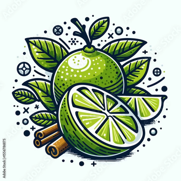 Obraz lime illustraion 