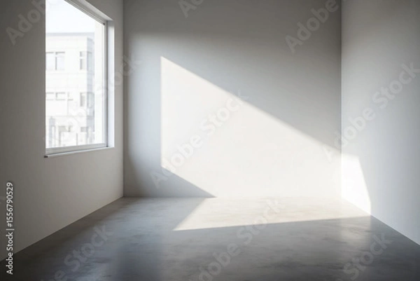 Obraz empty room with a white wall and a window (1) 1