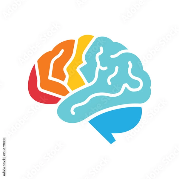Fototapeta Brain Logo Vector Art  Icons  and Graphics