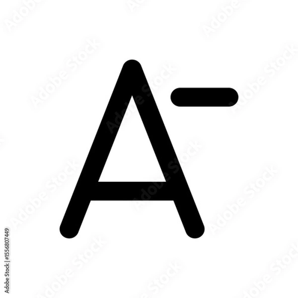 Obraz A bold black letter a with a horizontal line above it against a white background in a minimalist style