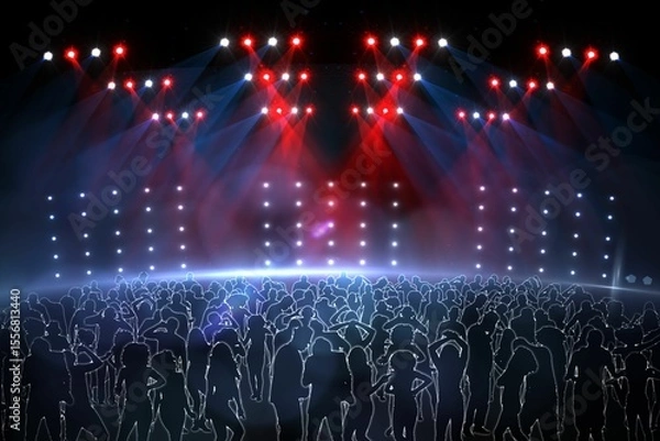 Obraz Digitally generated nightclub under lights
