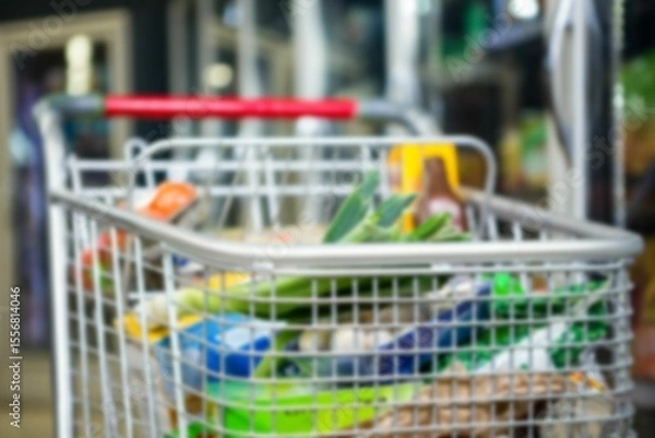 Obraz Products in shopping cart
