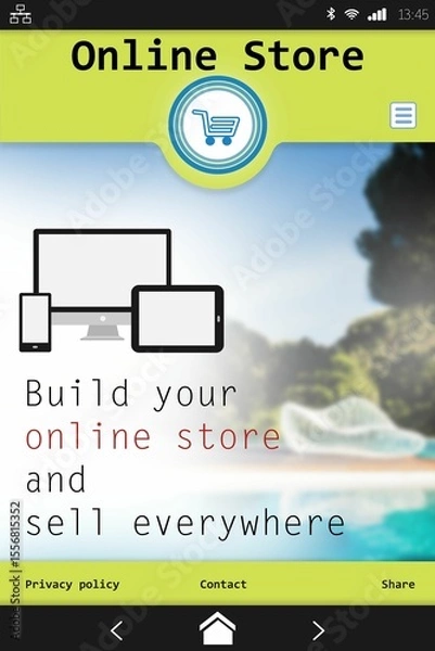 Obraz Screen of an online store