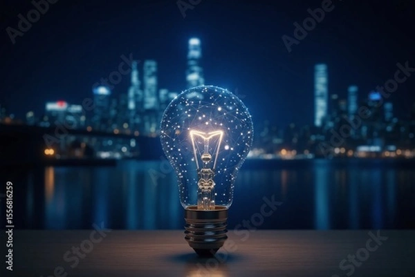 Fototapeta light bulb with a circuit board inside of it