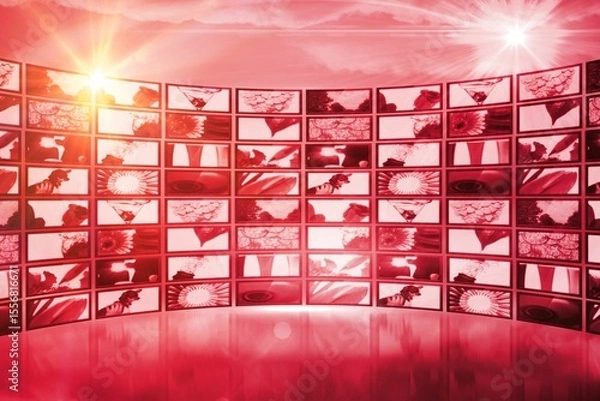 Obraz Digital image of computer screens