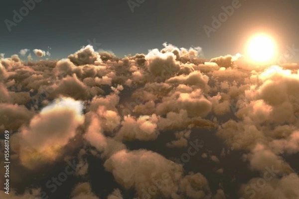 Obraz Scenic view of sun over cloudscape
