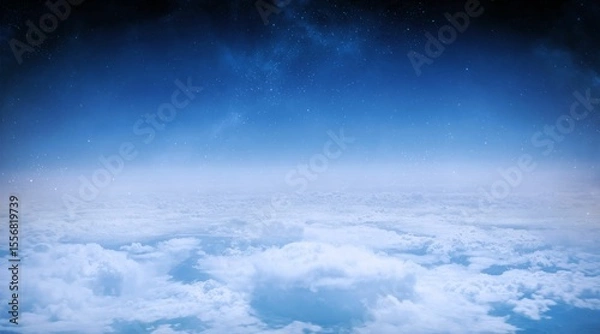 Obraz White clouds under blue sky