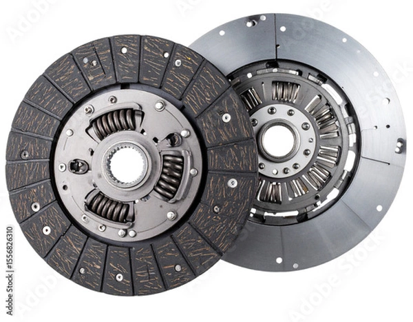 Obraz Complete Car Clutch Kit with Pressure Plate and Disc, isolated on transparent background PNG