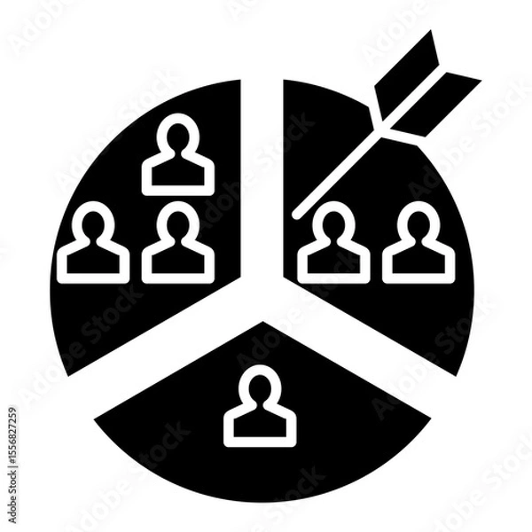 Obraz Market Segmentation Glyph Icon