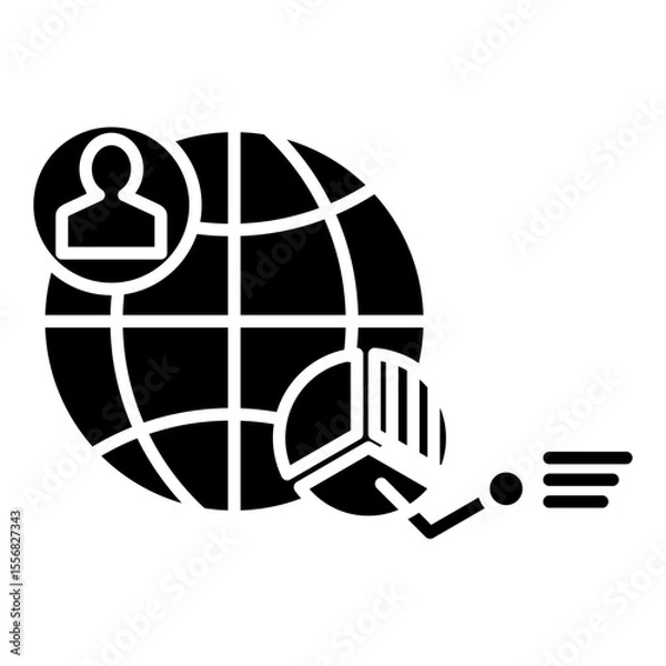 Obraz Geographic Glyph Icon