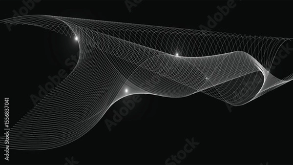 Obraz Hi-Tech gradient wave abstract background