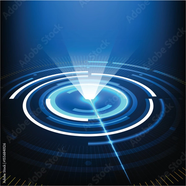 Obraz Circle hi-tech abstract style background