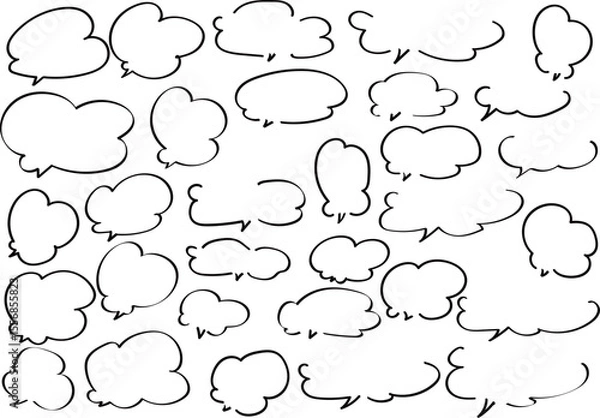 Obraz 楽しいモコモコのフキダシセット