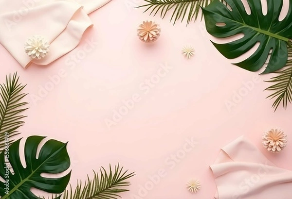 Fototapeta  greeting card with fir branches