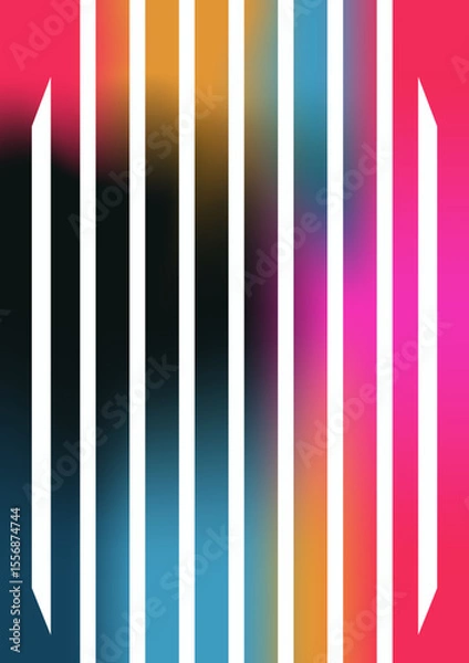 Fototapeta Abstract gradient painting with geometric shapes. Minimalistic graphics.