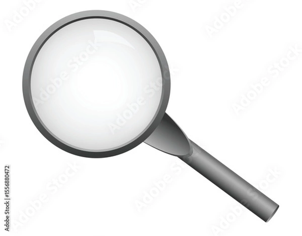 Fototapeta Search icon vector. Magnifying glass with Transparent Background. Magnifier, big tool instrument. Magnifier loupe search.