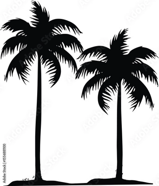 Obraz Silhouette Plum Tree Vector Art