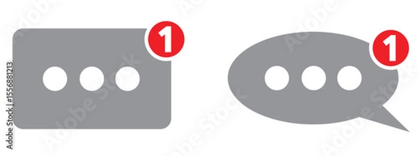 Fototapeta New notification and message icon set. Social media concept.